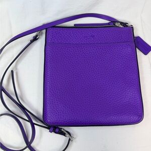 Coach Bleeker Swingpack Purple Leather Crossbody Bag